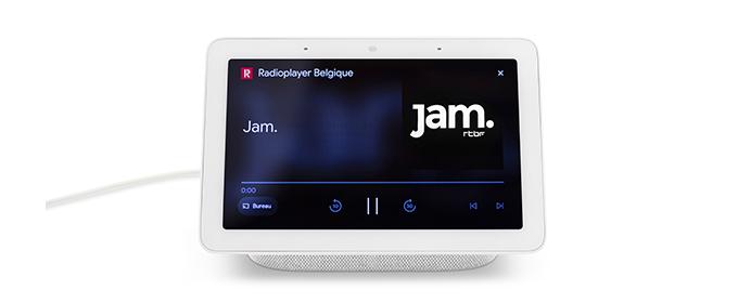 Jam sur Google Nest via Radiplayer Belgique